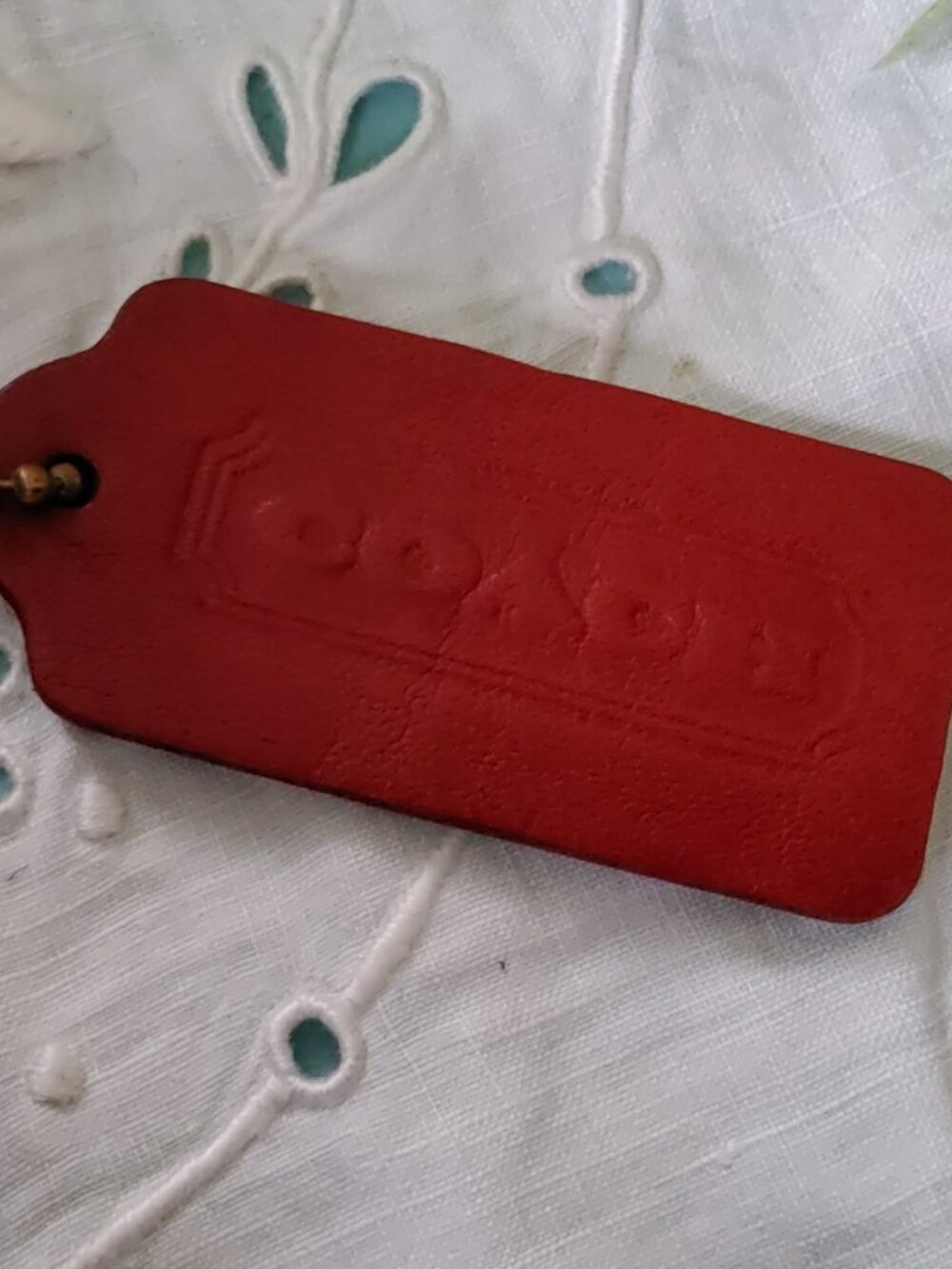 Vintage Red Coach Court Bag 9870 + Hangtag Excellent Condition - Picture 6 of 13